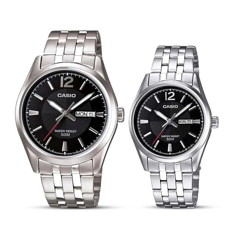 Casio Black Dial Couple Watch | MTP\LTP-1335D-1A
